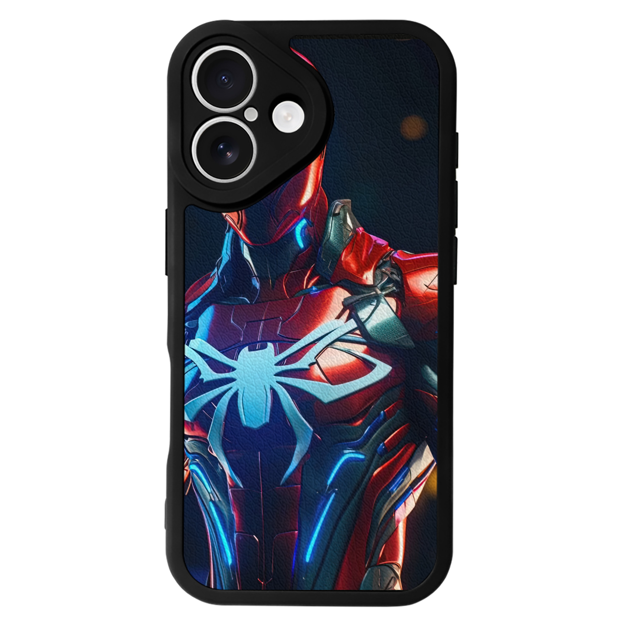 （画像用） Spider Man スパイダーマン 【iPhone 16シリーズ対応】シリコンスマホケース（レザー調） 材質：シリコン